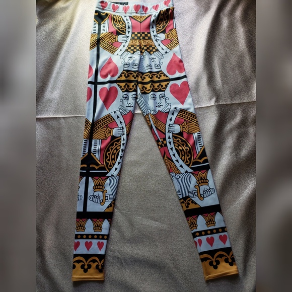 Blackmilk Pants - BlackMilk King of Hearts Leggings Limited Edition